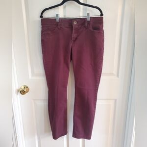 Liz Claiborne Burgundy Skinny Jeans. Size 10. #GR